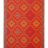 Fab Habitat 150x238cm Lhasa Orange & Violet Recycled Plastic Outdoor Rug and Mat