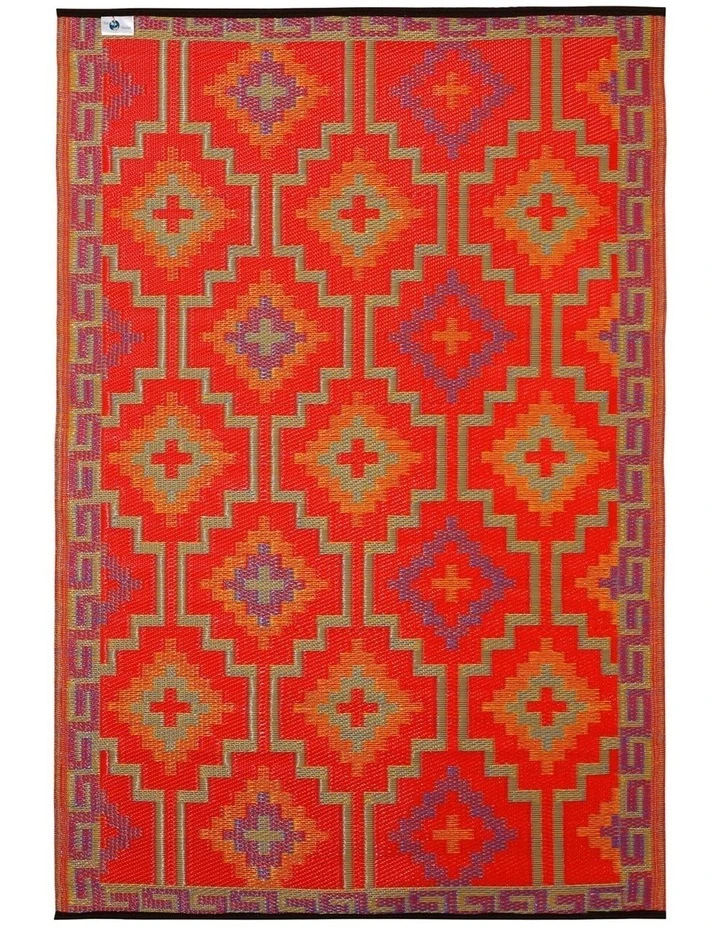 Fab Habitat 240x300cm Lhasa Orange & Violet Recycled Plastic Outdoor Rug and Mat 1 Fab Habitat 240x300cm Lhasa Orange & Violet Recycled Plastic Outdoor Rug and Mat