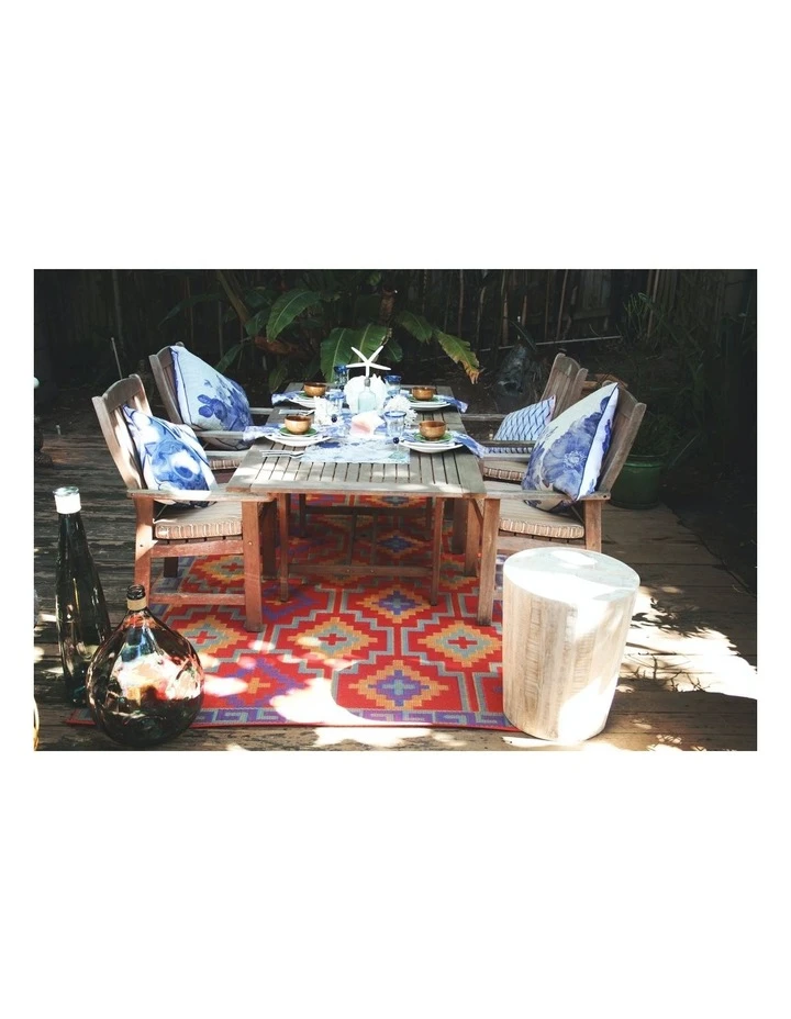 Fab Habitat 240x300cm Lhasa Orange & Violet Recycled Plastic Outdoor Rug and Mat 4 Fab Habitat 240x300cm Lhasa Orange & Violet Recycled Plastic Outdoor Rug and Mat - Image 4