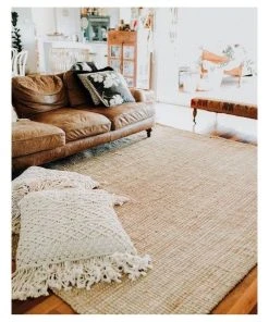 Fab Habitat 120X180cm Estate Natural Jute Rug -The Shine Nook Sales Store 840978190 4 720x928