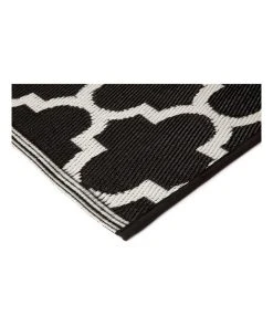 Fab Habitat 180x270 cm Recycled Plastic Outdoor Rug and Mat Tangier Black and White 6 Fab Habitat 180x270 cm Recycled Plastic Outdoor Rug and Mat Tangier Black and White -The Shine Nook Sales Store 840979090 3 720x928