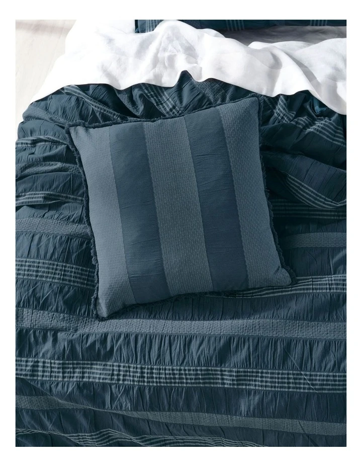Linen House Shrimpton Cushion 45x45cm in Slate Grey 2 Linen House Shrimpton Cushion 45x45cm in Slate Grey - Image 2