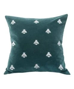 M.M Linen Buzz Cushion 30x50cm in Emerald