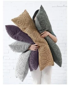 M.M Linen Malta Cushion 35x90 in Chesnut