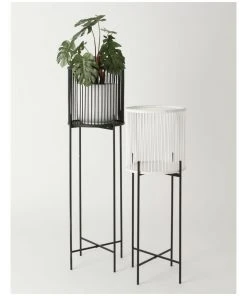 Vue Pulse 100cm Black Bamboo And Metal Planter Stand -The Shine Nook Sales Store 847318870 3 720x928