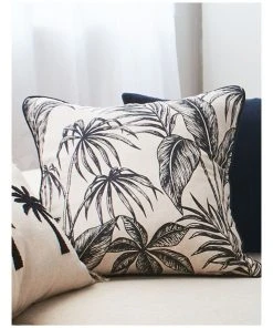 Madras Link Tahiti Black/Linen Cushion 55cm -The Shine Nook Sales Store 847442260 4 720x928