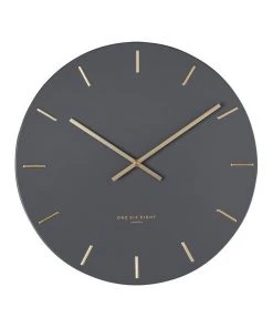 One Six Eight London Luca Charcoal 30Cm Silent Wall Clock