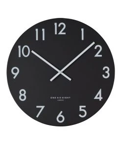 One Six Eight London JACKSON Black 30cm Silent Wall Clock
