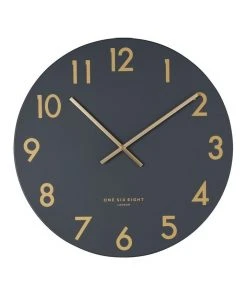One Six Eight London JONES Charcoal 40cm Silent Wall Clock