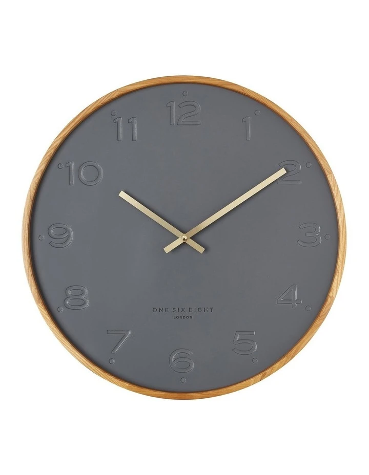 One Six Eight London Freya Charcoal 35Cm Silent Wall Clock 1 One Six Eight London Freya Charcoal 35Cm Silent Wall Clock