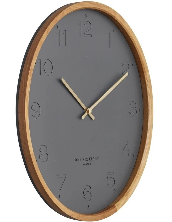 One Six Eight London Freya Charcoal 35Cm Silent Wall Clock 2 One Six Eight London Freya Charcoal 35Cm Silent Wall Clock - Image 2
