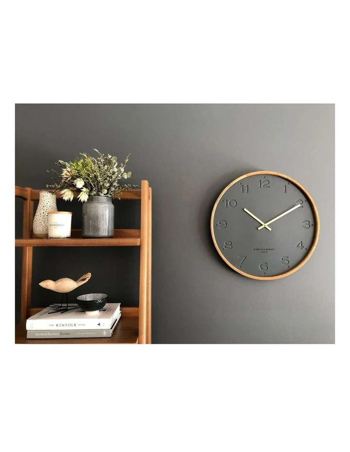 One Six Eight London Freya Charcoal 35Cm Silent Wall Clock 5 One Six Eight London Freya Charcoal 35Cm Silent Wall Clock - Image 5