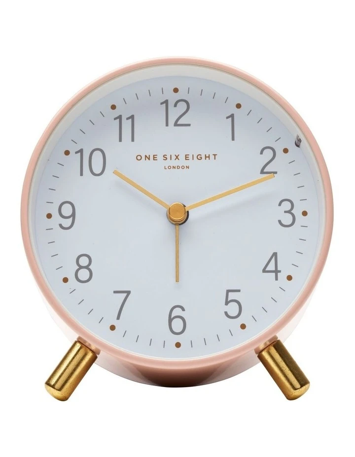 One Six Eight London Maisie Blush Silent Alarm Clock 2 One Six Eight London Maisie Blush Silent Alarm Clock - Image 2