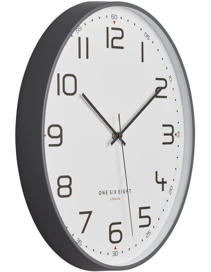One Six Eight London Carmen Cool Grey 40Cm Silent Wall Clock 2 One Six Eight London Carmen Cool Grey 40Cm Silent Wall Clock - Image 2