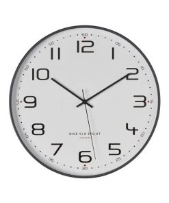 One Six Eight London Carmen Cool Grey 30Cm Silent Wall Clock