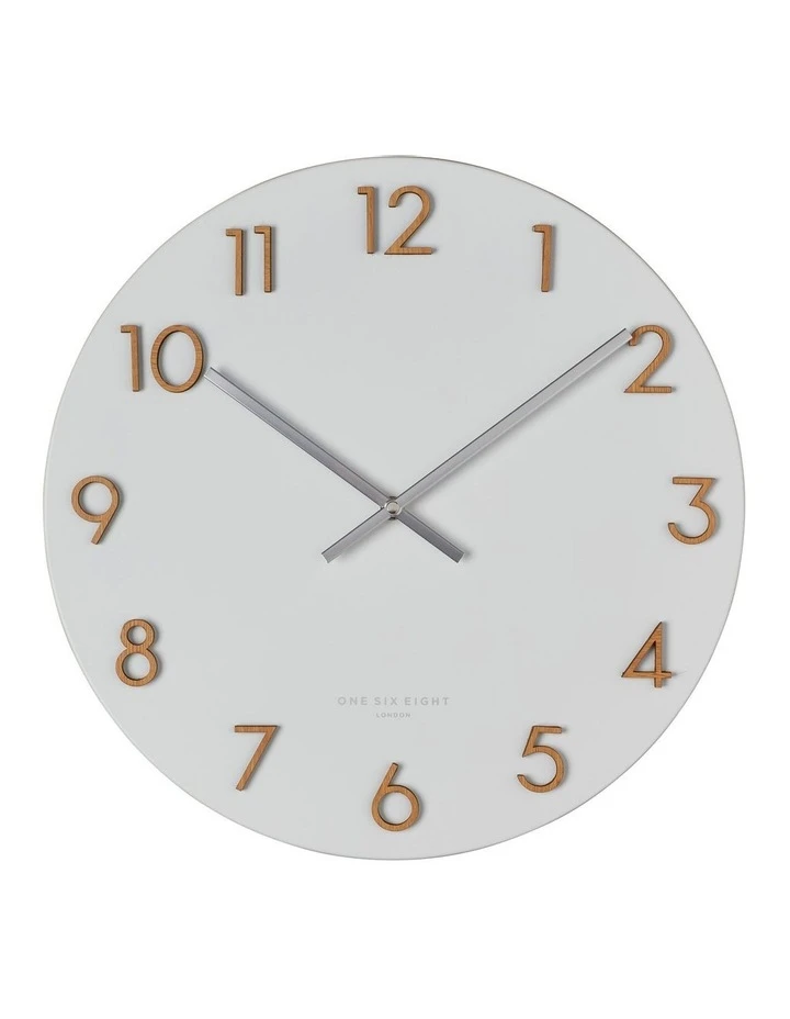 One Six Eight London Katelyn White 60Cm Metal Wall Clock 1 One Six Eight London Katelyn White 60Cm Metal Wall Clock