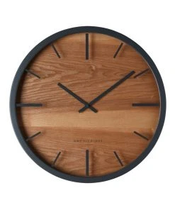 One Six Eight London Willow Charcoal 50Cm Silent Wall Clock