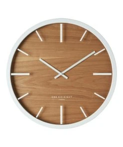 One Six Eight London Willow White 50Cm Silent Wall Clock