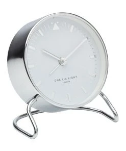 One Six Eight London Lara White Silent Alarm Clock