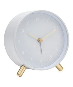 One Six Eight London Alana Cool Grey Silent Alarm Clock