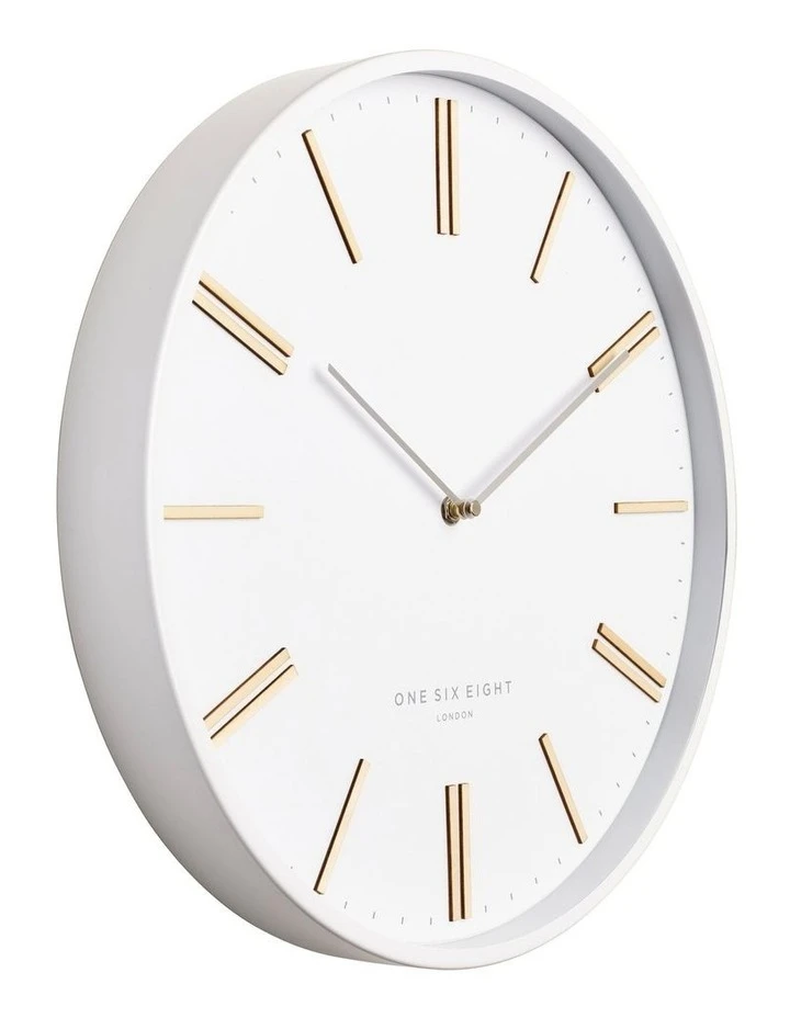 One Six Eight London Esme 40Cm White Silent Wall Clock 2 One Six Eight London Esme 40Cm White Silent Wall Clock - Image 2