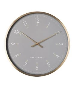 One Six Eight London Elio 40Cm Grey Silent Wall Clock