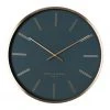 One Six Eight London Otto 40Cm Petrol Blue Silent Wall Clock