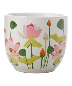 Maxwell & Williams Royal Botanic Gardens Lotus Planter Pot 12cm White