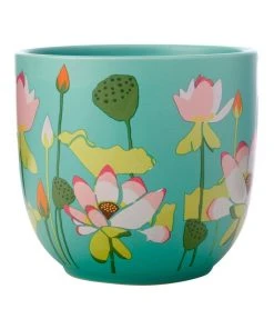 Maxwell & Williams Royal Botanic Gardens Lotus Planter Pot 14cm Mint