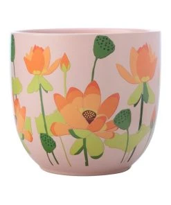 Maxwell & Williams Royal Botanic Gardens Lotus Planter Pot 14cm Pink