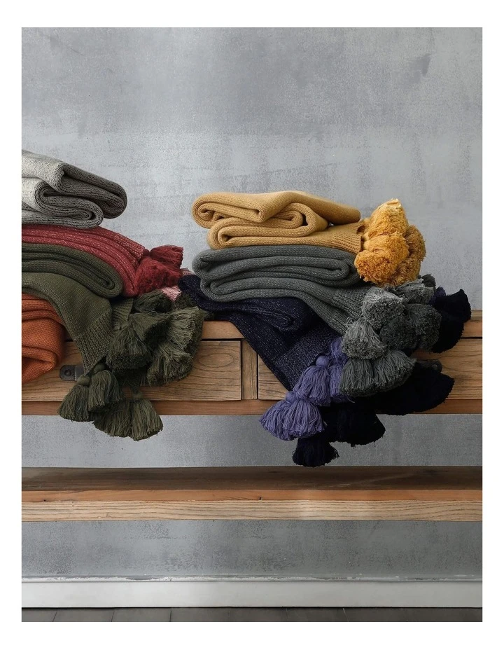 M.M Linen Birch Throw In Olive 3 M.M Linen Birch Throw In Olive - Image 3