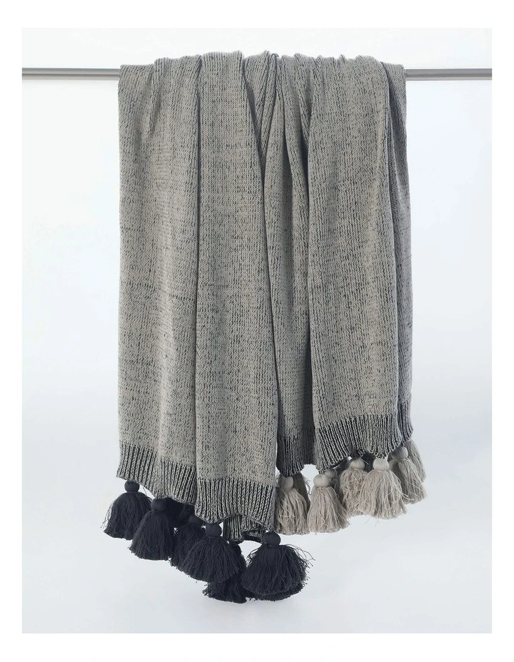 M.M Linen Birch Throw Flint 2 M.M Linen Birch Throw Flint - Image 2