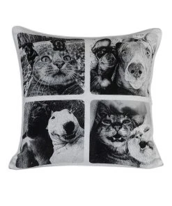 M.M Linen Selfies Cushion In Multi