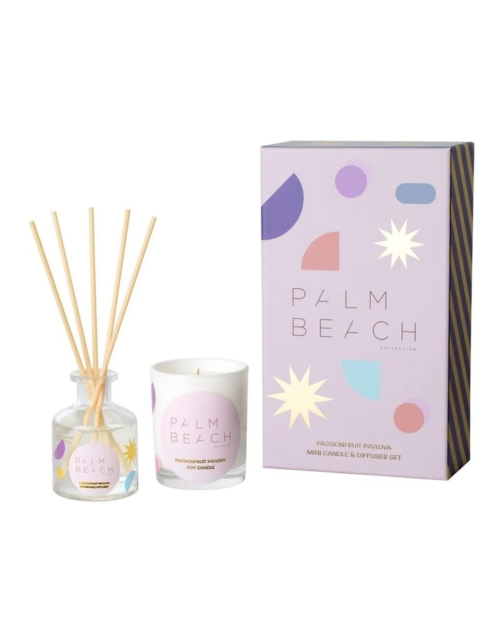 Palm Beach Collection Passionfruit Pavlova Mini Candle & Diffuser Pack 1 Palm Beach Collection Passionfruit Pavlova Mini Candle & Diffuser Pack