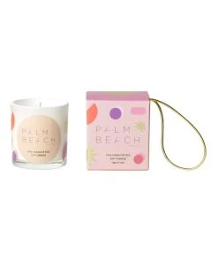 Palm Beach Collection Pink Hibiscus Fizz Extra Mini Candle Hanging Bauble 50g