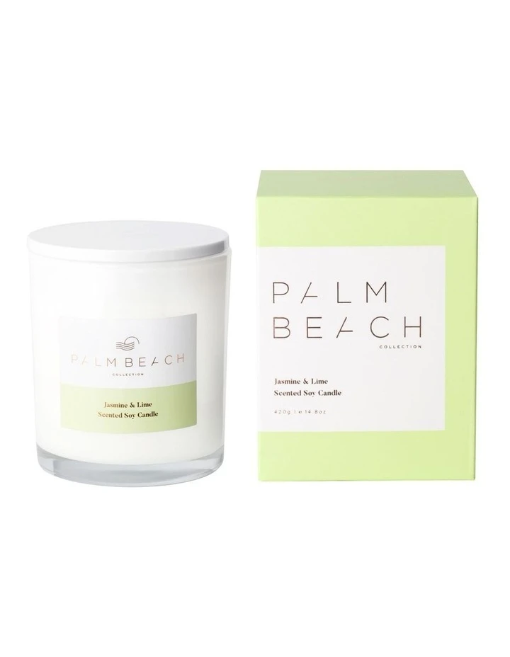 Palm Beach Collection Jasmine & Lime 420g Scented Soy Candle 1 Palm Beach Collection Jasmine & Lime 420g Scented Soy Candle