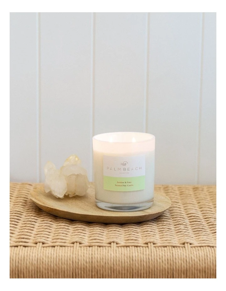 Palm Beach Collection Jasmine & Lime 420g Scented Soy Candle 2 Palm Beach Collection Jasmine & Lime 420g Scented Soy Candle - Image 2
