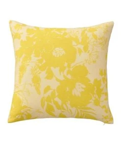 Sheridan Crosbie Square Cushion in Light Yellow