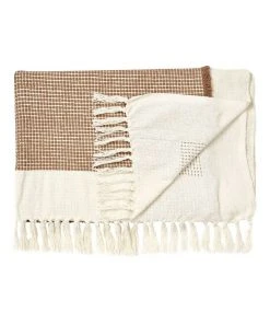 Linen House Cadiza Throw Mushroom