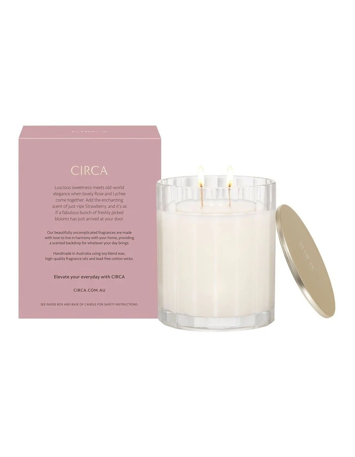 CIRCA Rose & Lychee Scented Soy Candle 350g 2 CIRCA Rose & Lychee Scented Soy Candle 350g - Image 2