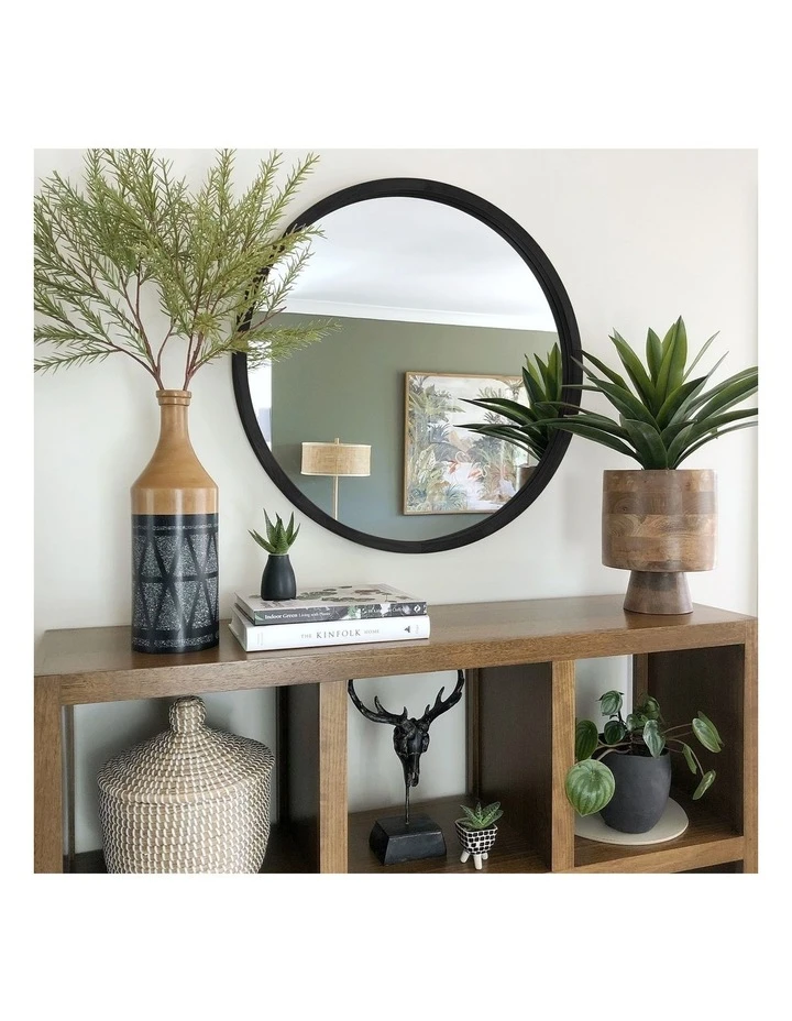 One Six Eight London TINA 95cm Black Solid Wood Mirror 3 One Six Eight London TINA 95cm Black Solid Wood Mirror - Image 3