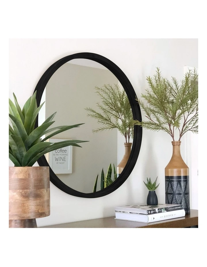 One Six Eight London Tina 60cm Black Solid Wood Mirror 2 One Six Eight London Tina 60cm Black Solid Wood Mirror - Image 2
