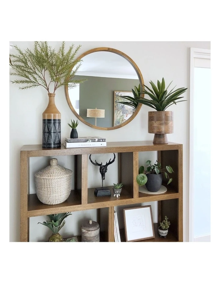 One Six Eight London Tina 60cm Dark Wood Solid Wood Mirror 3 One Six Eight London Tina 60cm Dark Wood Solid Wood Mirror - Image 3