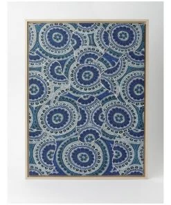 Warlukurlangu Artists x Vue Snake Dreaming Wall Art 85X65cm Blue