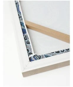 Warlukurlangu Artists x Vue Snake Dreaming Wall Art 85X65cm Blue -The Shine Nook Sales Store 859993300 4 720x928