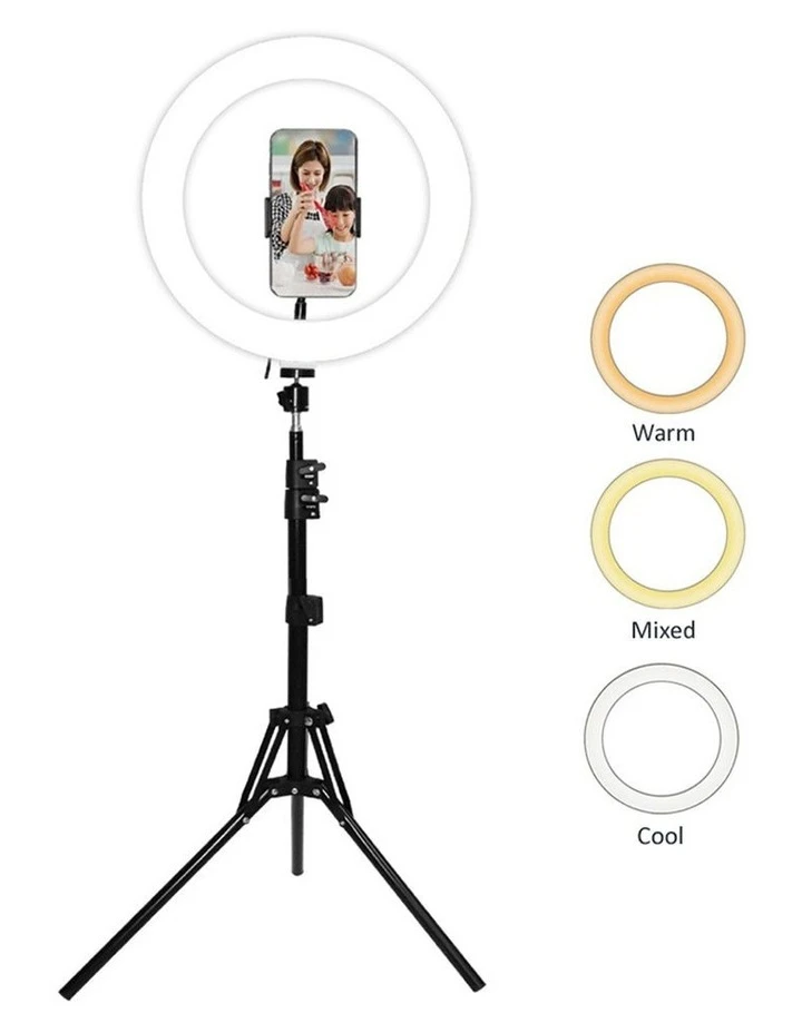 Sansai Dimmable 13W LED Ring Light Tripod Stand f/Photography Makeup Lighting Recording 1 Sansai Dimmable 13W LED Ring Light Tripod Stand f/Photography Makeup Lighting Recording