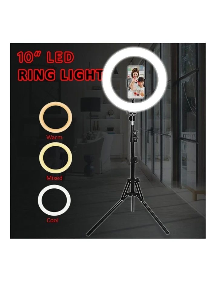 Sansai Dimmable 13W LED Ring Light Tripod Stand f/Photography Makeup Lighting Recording 2 Sansai Dimmable 13W LED Ring Light Tripod Stand f/Photography Makeup Lighting Recording - Image 2