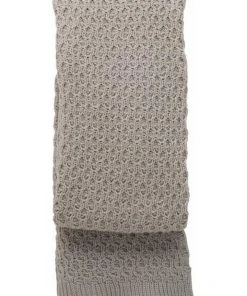 Innovatec Taupe Lattice Knitted Throw Rug