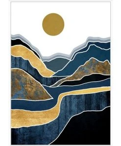 Cooper & Co Hidden Hills With Foil Ready To Hang Canvas Wall Art 100x140cm