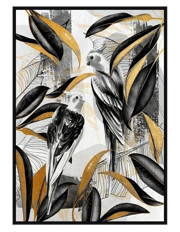 Cooper & Co Ready To Hang Fancy Feathers Wall Art With Foil 140x100cm 1 Cooper & Co Ready To Hang Fancy Feathers Wall Art With Foil 140x100cm